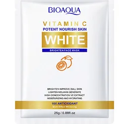 MASCARILLA FACIAL BLANQUEADORA E ILUMINADORA CON VITAMINA C