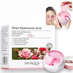 Mascarilla hidratante para ojos con ácido hialurónico de rosa (30 pcs)