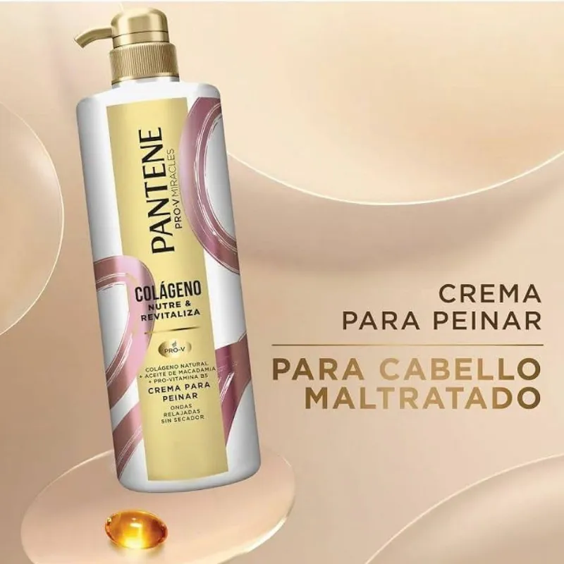 Pantene Pro-V Miracles Crema para Peinar con Colágeno, Nutre y Revitaliza . 510 ml