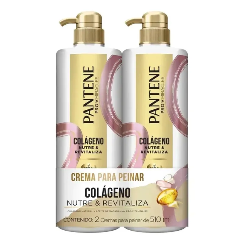 Pantene Pro-V Miracles Crema para Peinar con Colágeno, Nutre y Revitaliza . 510 ml
