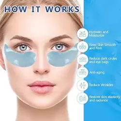 Parche hidratante para ojos con hidrogel . 