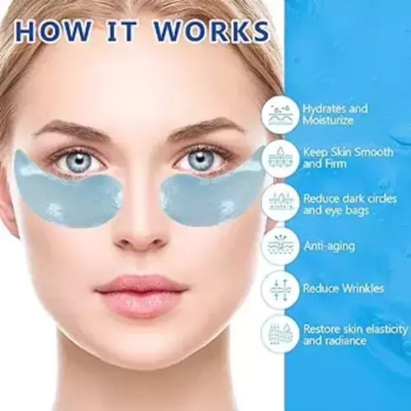 Parche hidratante para ojos con hidrogel . 