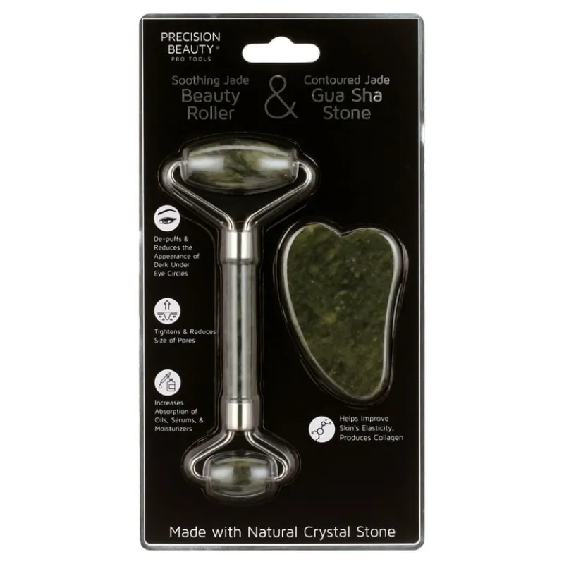 Rodillo de Jade  y Gua Sha, Masajeador  Facial 