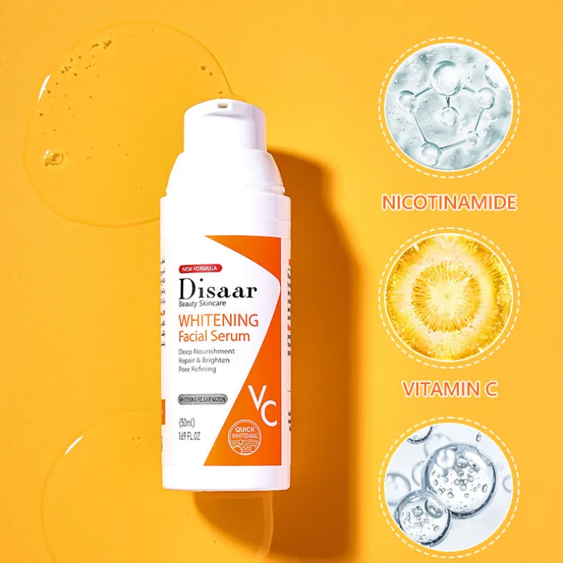 Serum facial blanqueador con Vitamina C, Niacinamida y Ácido Hyalurónico DISAAR Beauty 50 ml