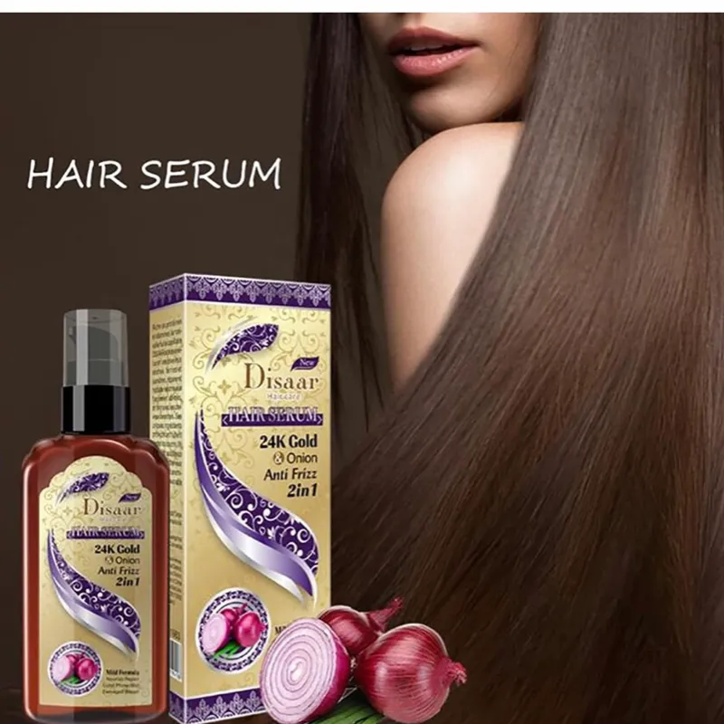 SERUM PARA EL CABELLO Oro de 24 quilates y cebolla Anti-encrespamiento 120ml