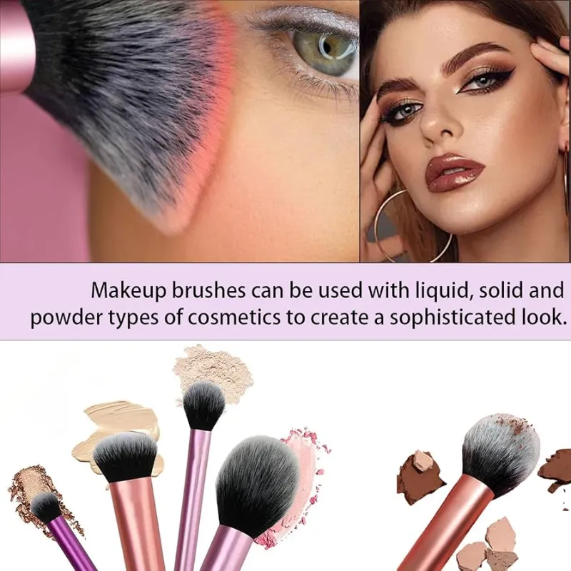 Set de 10 brochas de maquillaje