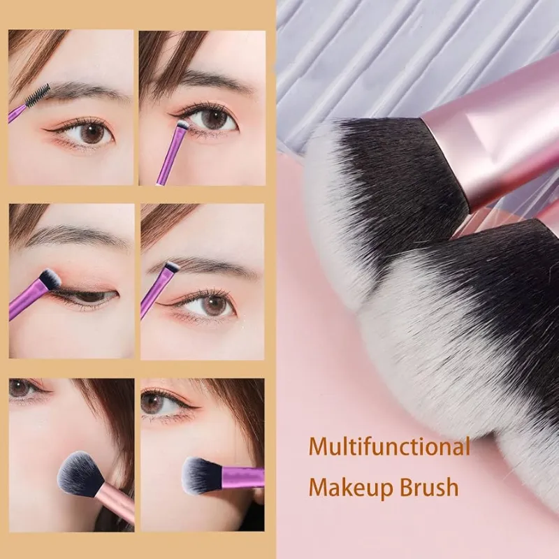 Set de 10 brochas de maquillaje
