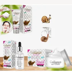 Set de cuidado Facial de colágeno de caracol🐌(3productos )