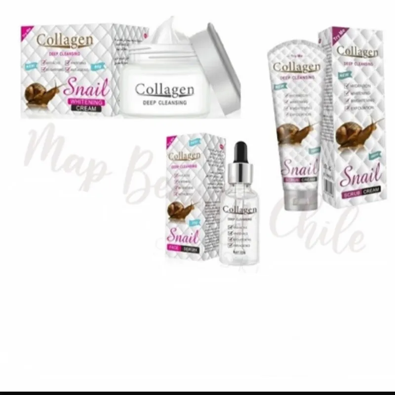 Set de cuidado Facial de colágeno de caracol🐌(3productos )