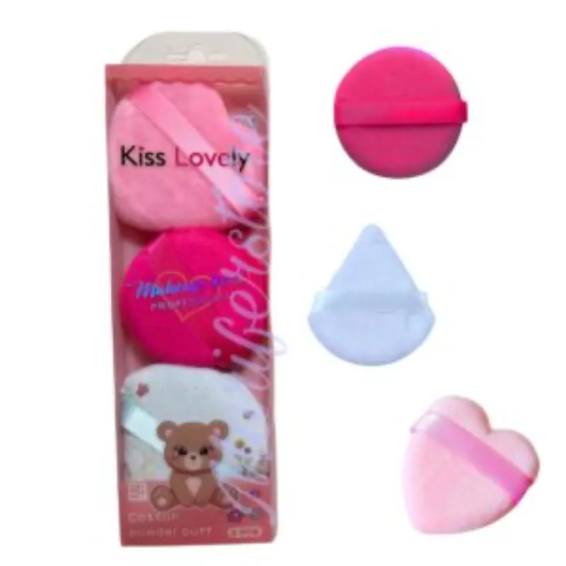  Sweet Beauty - Esponja de maquillaje  suave en forma de triángulo, 3 unidades.