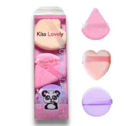  Sweet Beauty - Esponja de maquillaje  suave en forma de triángulo, 3 unidades.