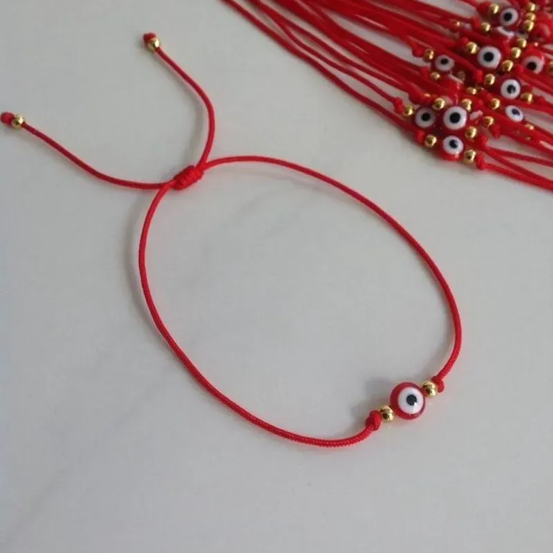 Pulsera roja con ojo turco 