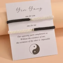 Pulseras para parejas Yin y Yang 🖤🤍 