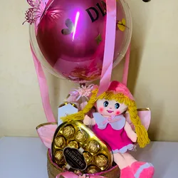 Cajita de regalo con peluche