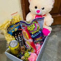 Cajita de regalo con peluche