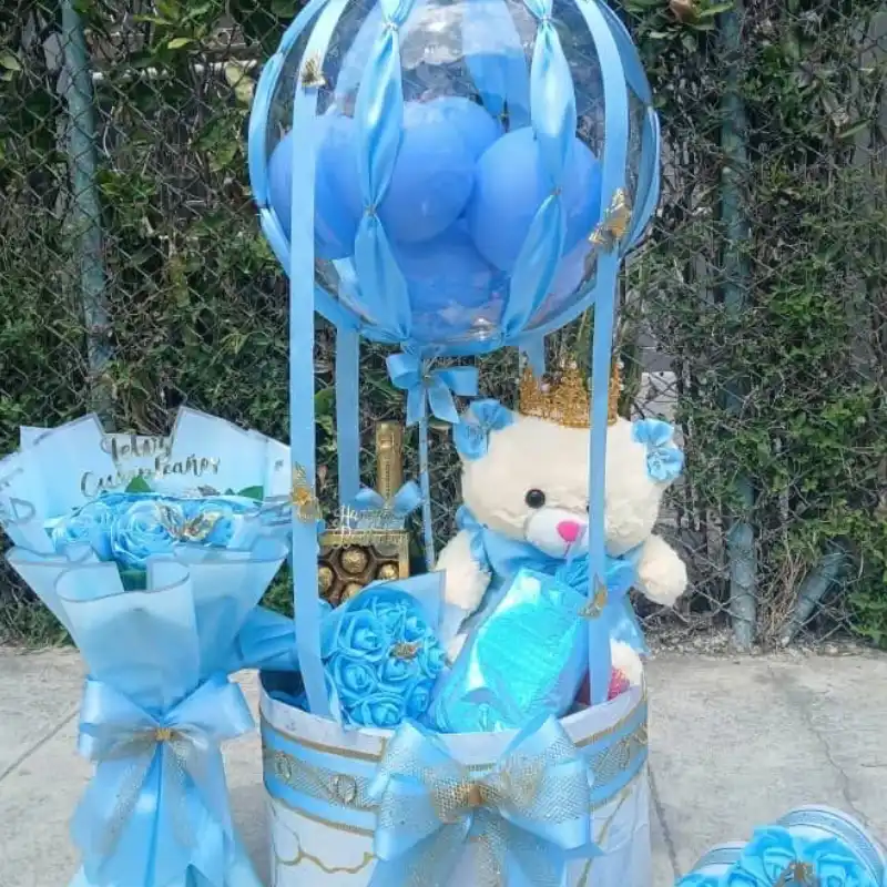 Cesta extragrande con oso extragrande