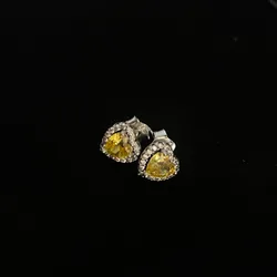 Aretes de Corazón Amarillo