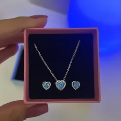 Conjunto de Corazones Azul