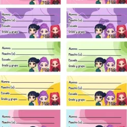 Etiquetas escolares para libretas