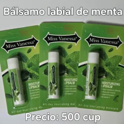 Bálsamo labial de menta.💚