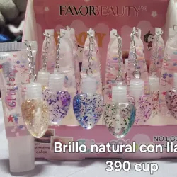 Brillo natural doble con llavero.💖