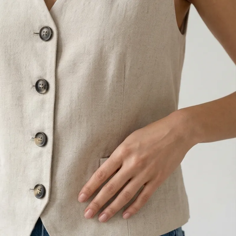 🤍 Beige Chic Vest