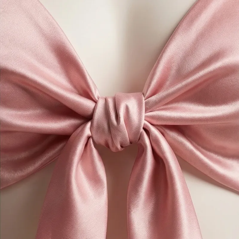 🎀 Bikini satinado rosado