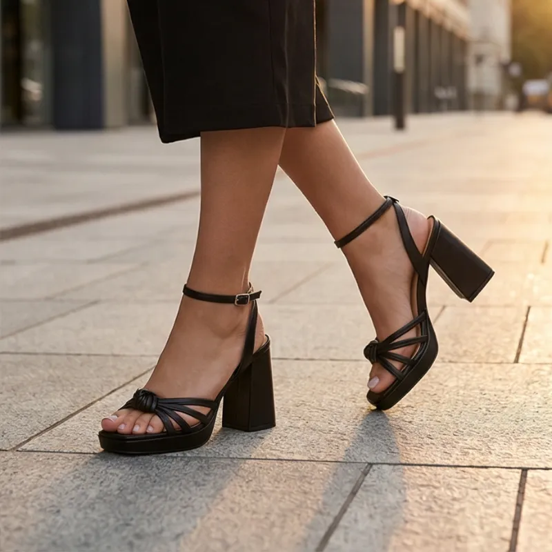 Black Chunky Heels 🖤