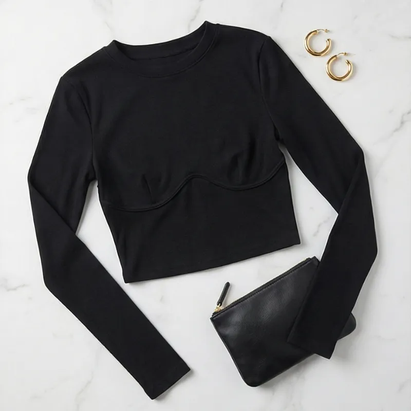 🖤 Black Crop Long Sleeve