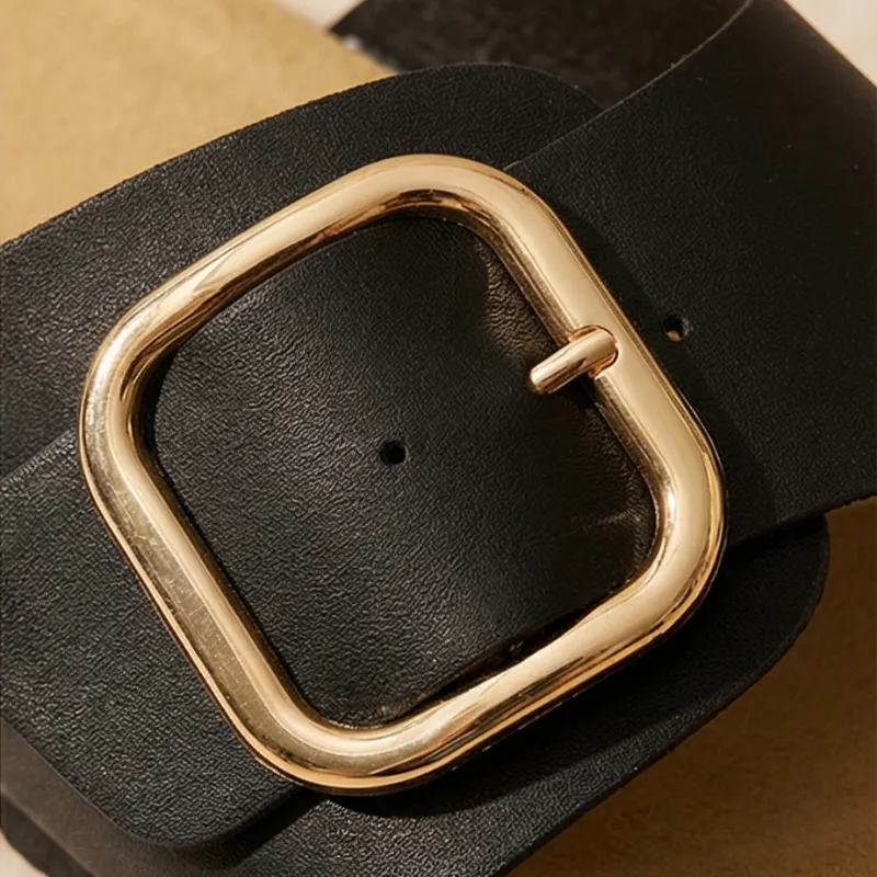 Black Slide Sandals 🖤