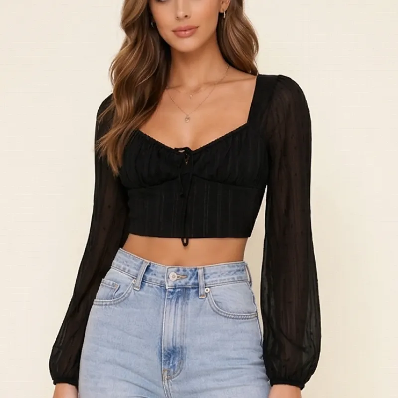 🖤 Blusa Cruzada Negra