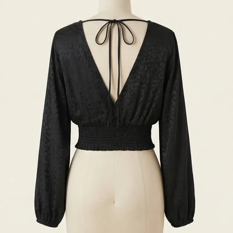 🖤 Blusa Elegante Negra (Sheer)