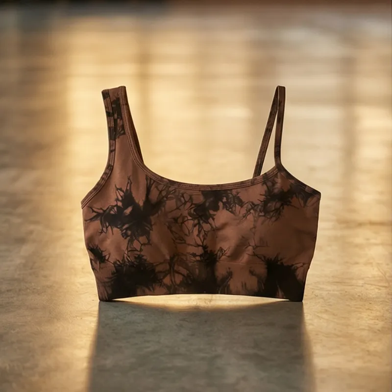 🤎 Brown Tie-Dye Sport Bra