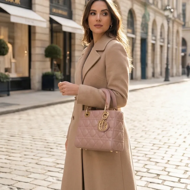 👜 CARTERA DIOR – ROSA NUDE