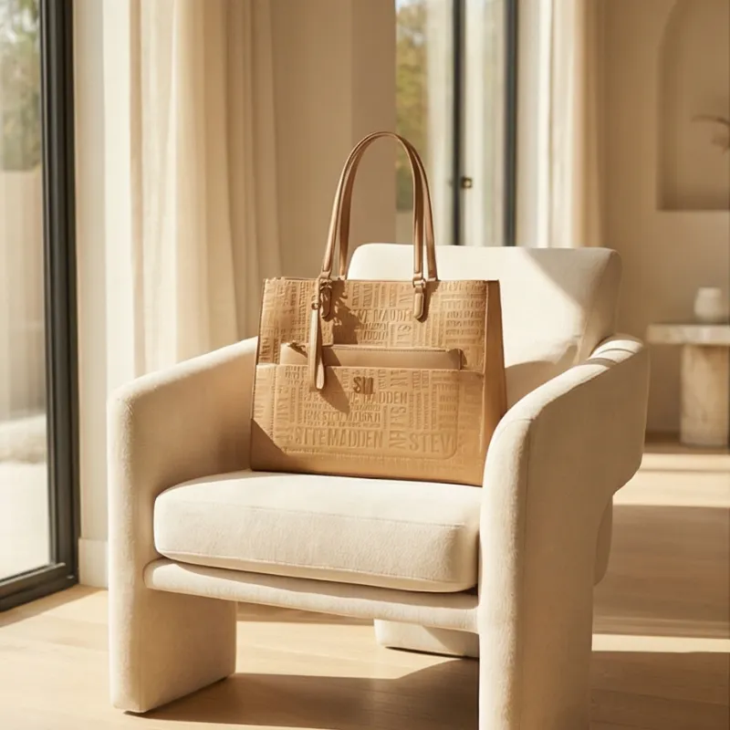 👜 CARTERA GRANDE STEVE MADDEN – BEIGE