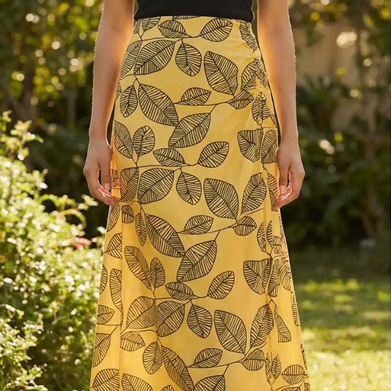 💛 FALDA LARGA ESTAMPADA