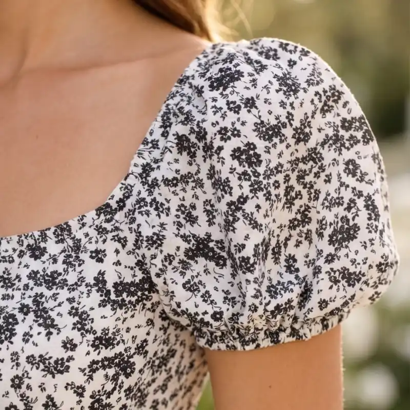Floral Puff Sleeve Top