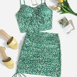 🌿 Green Floral Set