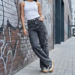 🩶 JEAN GRIS CARGO