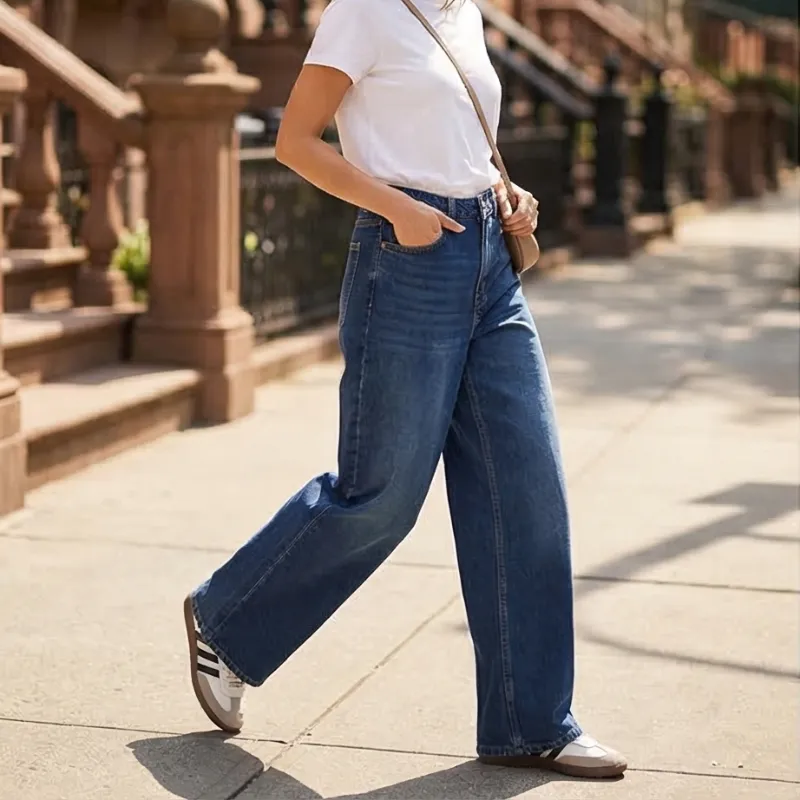 💙 JEAN WIDE LEG AZUL