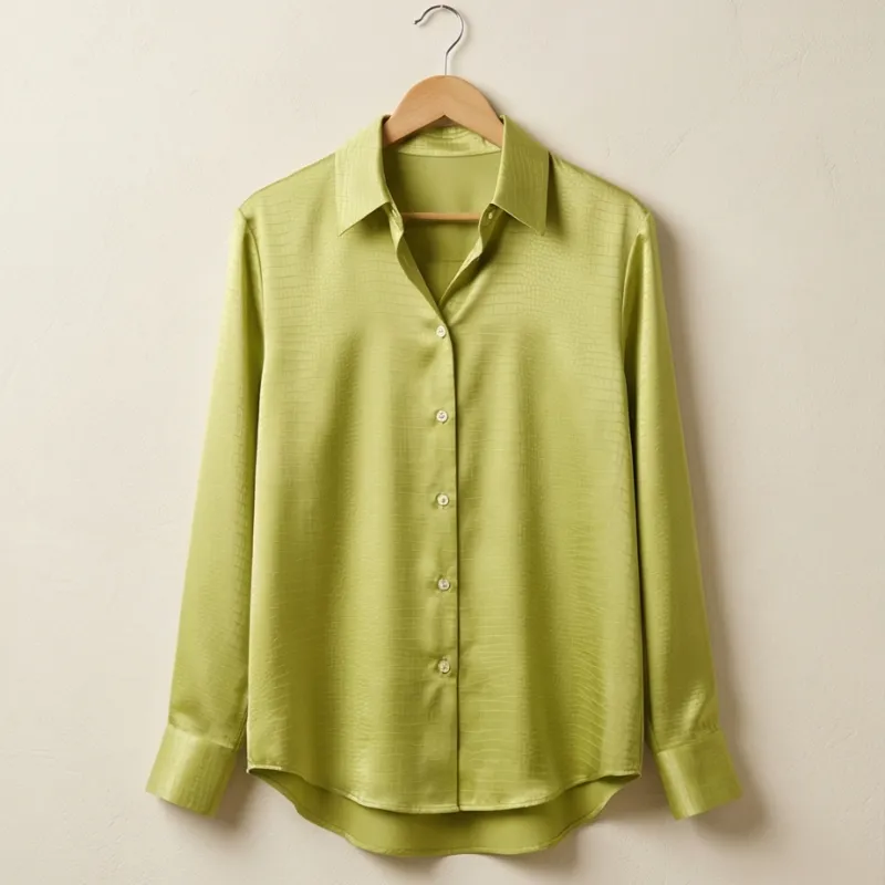 💚 Lime Button Shirt