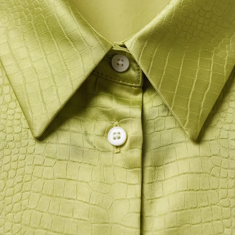 💚 Lime Button Shirt