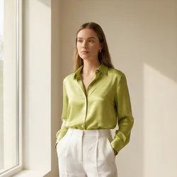 💚 Lime Button Shirt