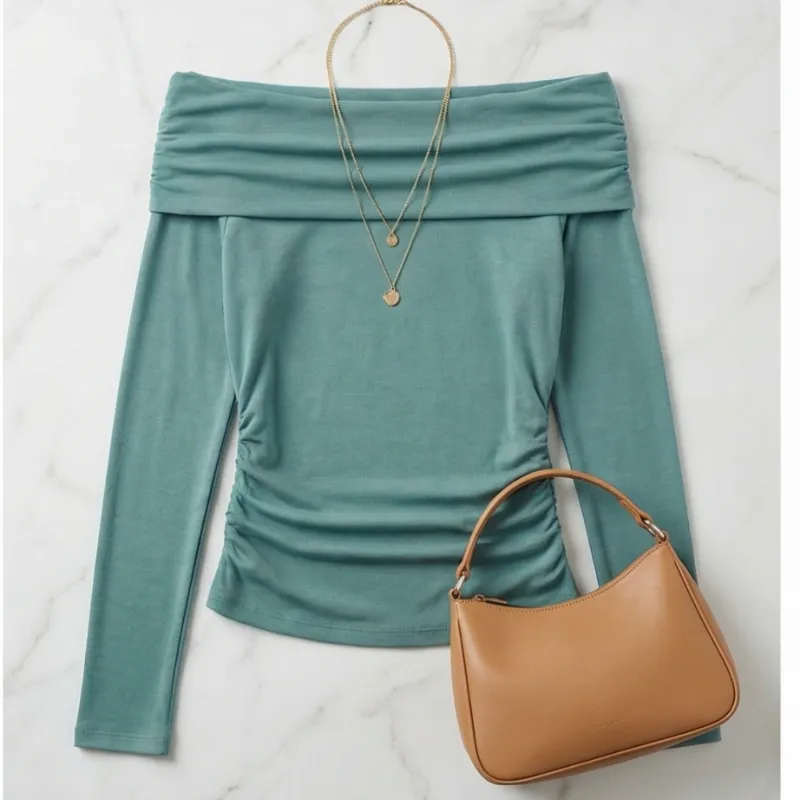 Off-Shoulder Knit Top