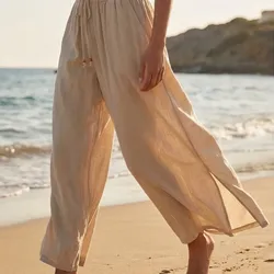 🤍 PANTALÓN BEIGE FLUIDO