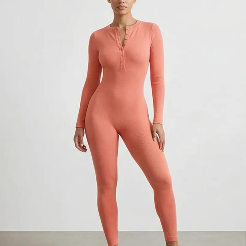🍑 Peach Fit Jumpsuit