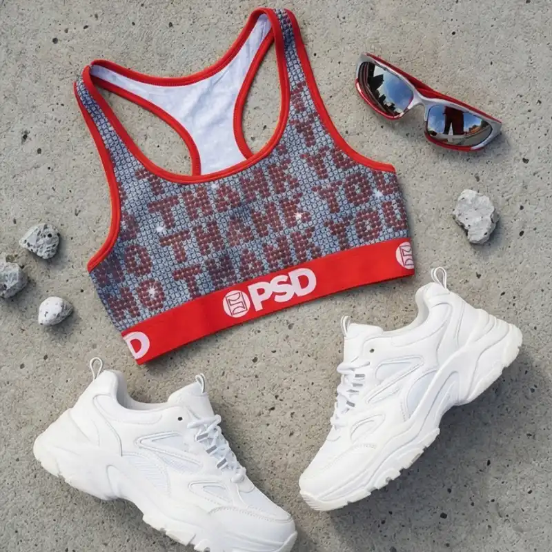 🔴 PSD Red Sport Bra