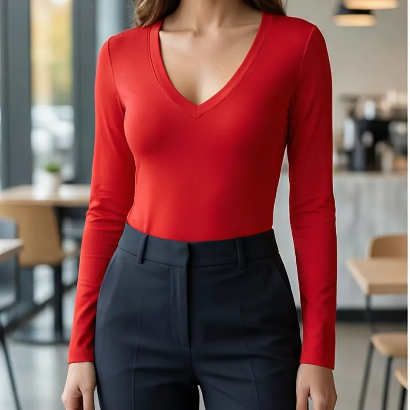 ❤️ Red Classic Long Sleeve Body