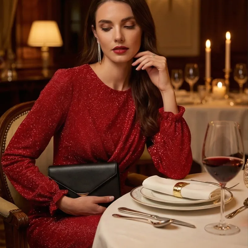 ❤️ Red Glam Jumpsuit