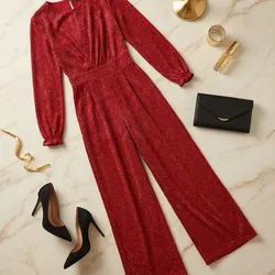 ❤️ Red Glam Jumpsuit